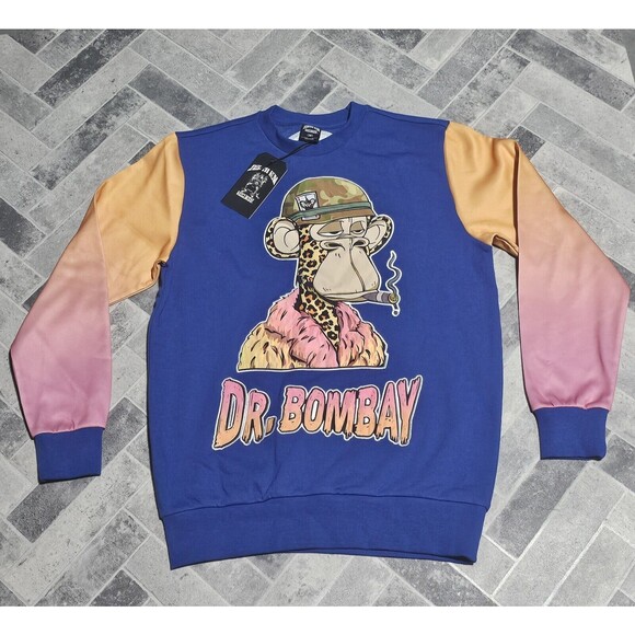 Bored APE Crooks&Castles Dr. Bombay cheetah SWEATSHIRT Men's Size MEDIUM RARE - Picture 1 of 6